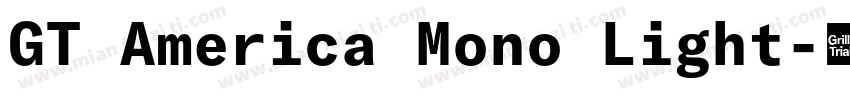 GT America Mono Light字体转换